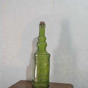 Source Unknown Green Glass Bottle with Cork